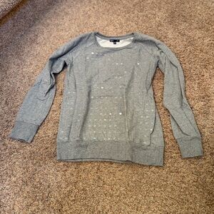 ⭐️EUC - Gap Kids - Gray Long Sleeve Sweatshirt with clear sequin - XL (12)